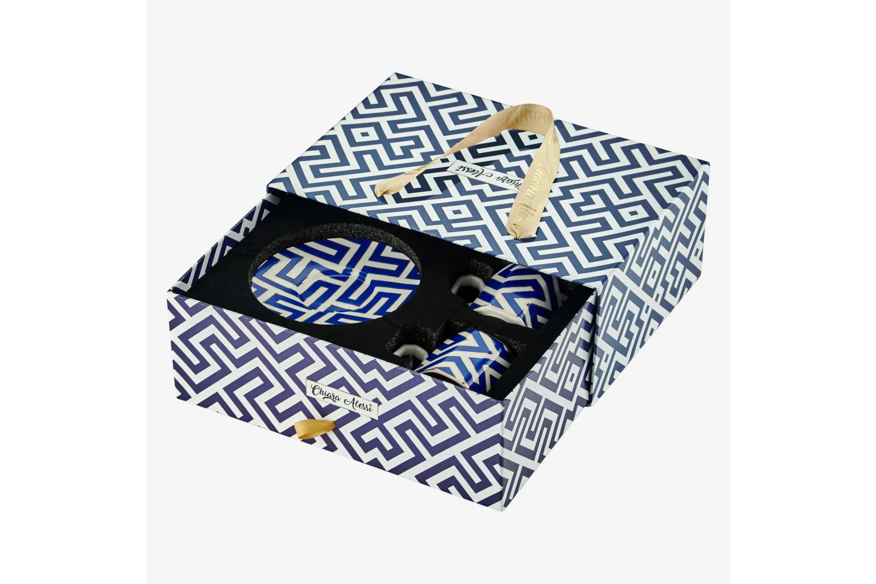 Mavi Porselen Kahve Fincan Seti 90 Ml Ravello Collection by Chiara Alessi
