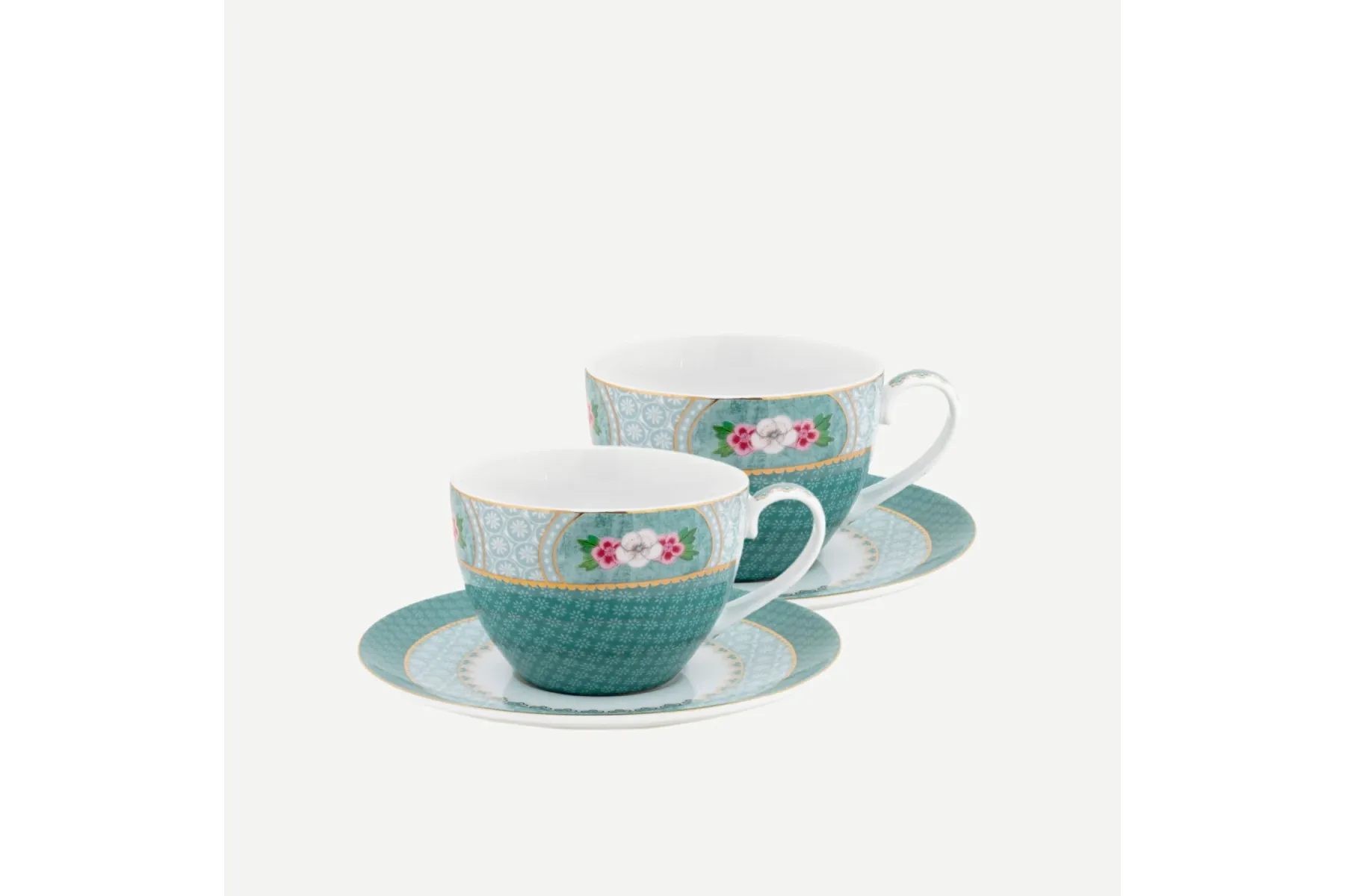 Mavi Porselen Çay Fincan Seti 280 ml Blushing Birds Collection by Pip Studio