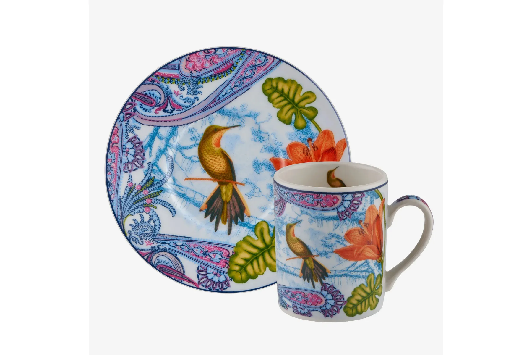 Mavi Porselen Kahve Fincan Seti 110 Ml Magic Garden Collection by Chiara Alessi