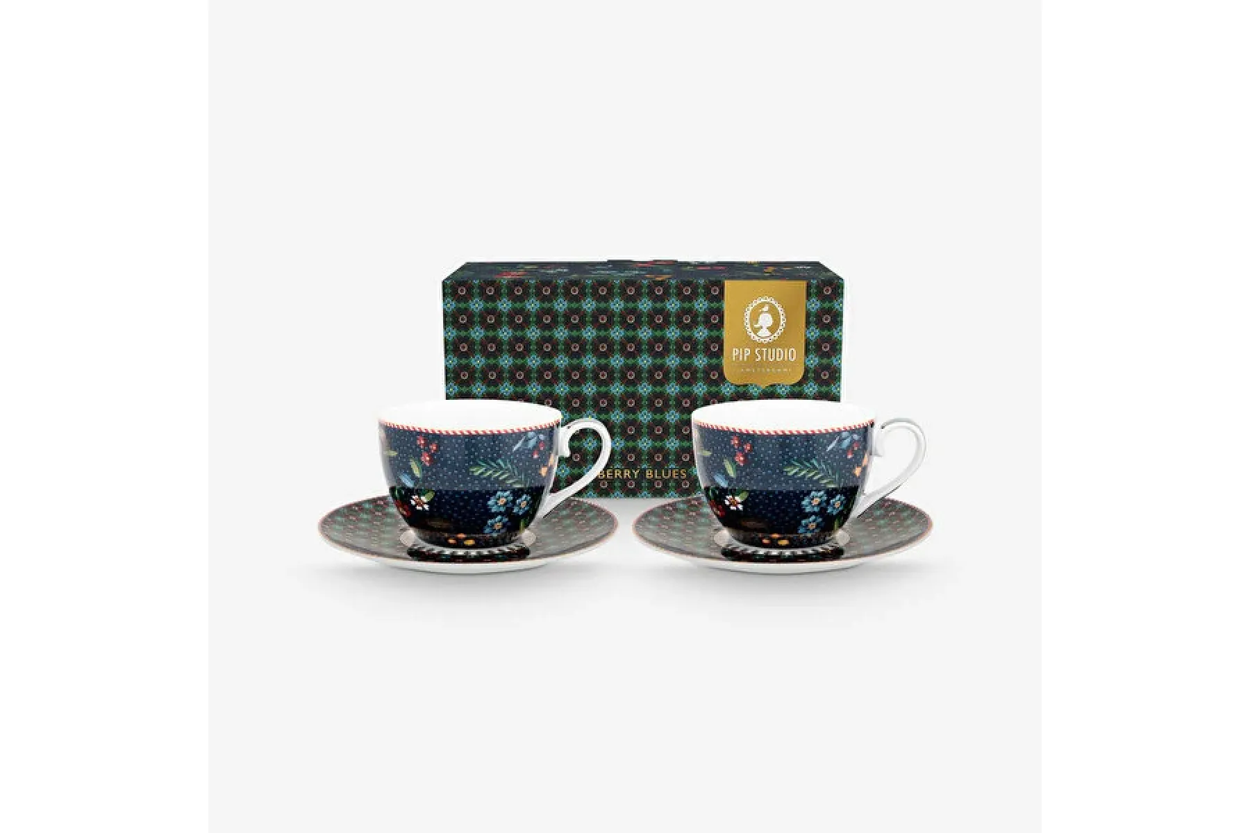 Mavi Porselen Çay Fincan Seti 280 Ml Berry Blues Collection by Pip Studio