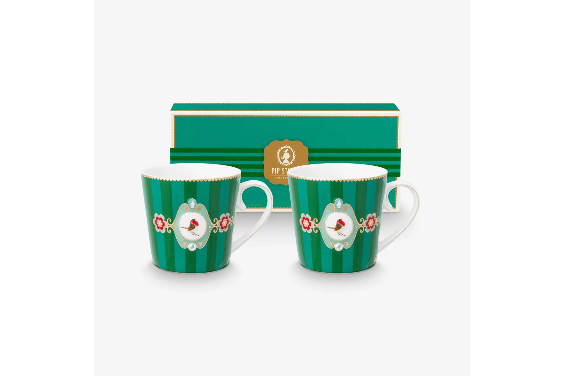 Pip Studio Yeşil Porselen Kupa Seti 250 Ml