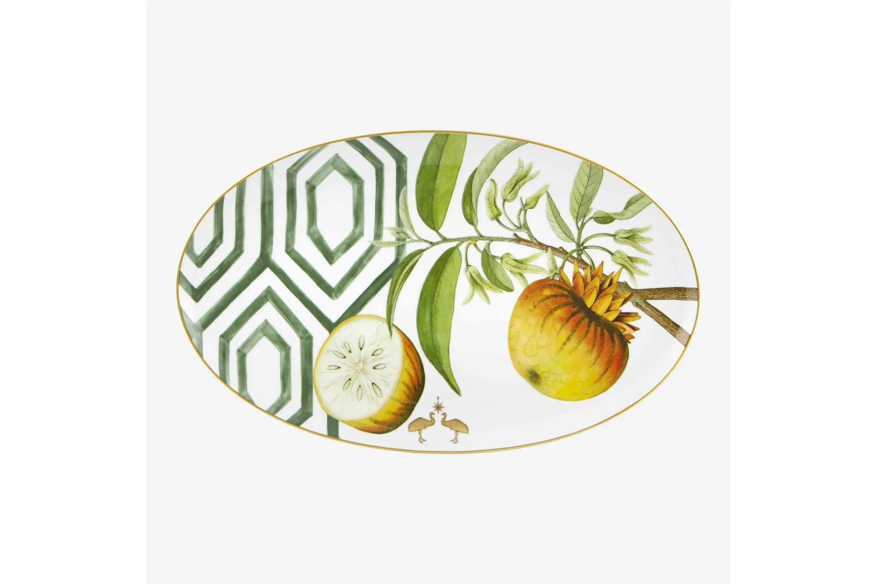 Yeşil Porselen Servis Tabağı 40 Cm Amazonia Collection by Vista Alegre