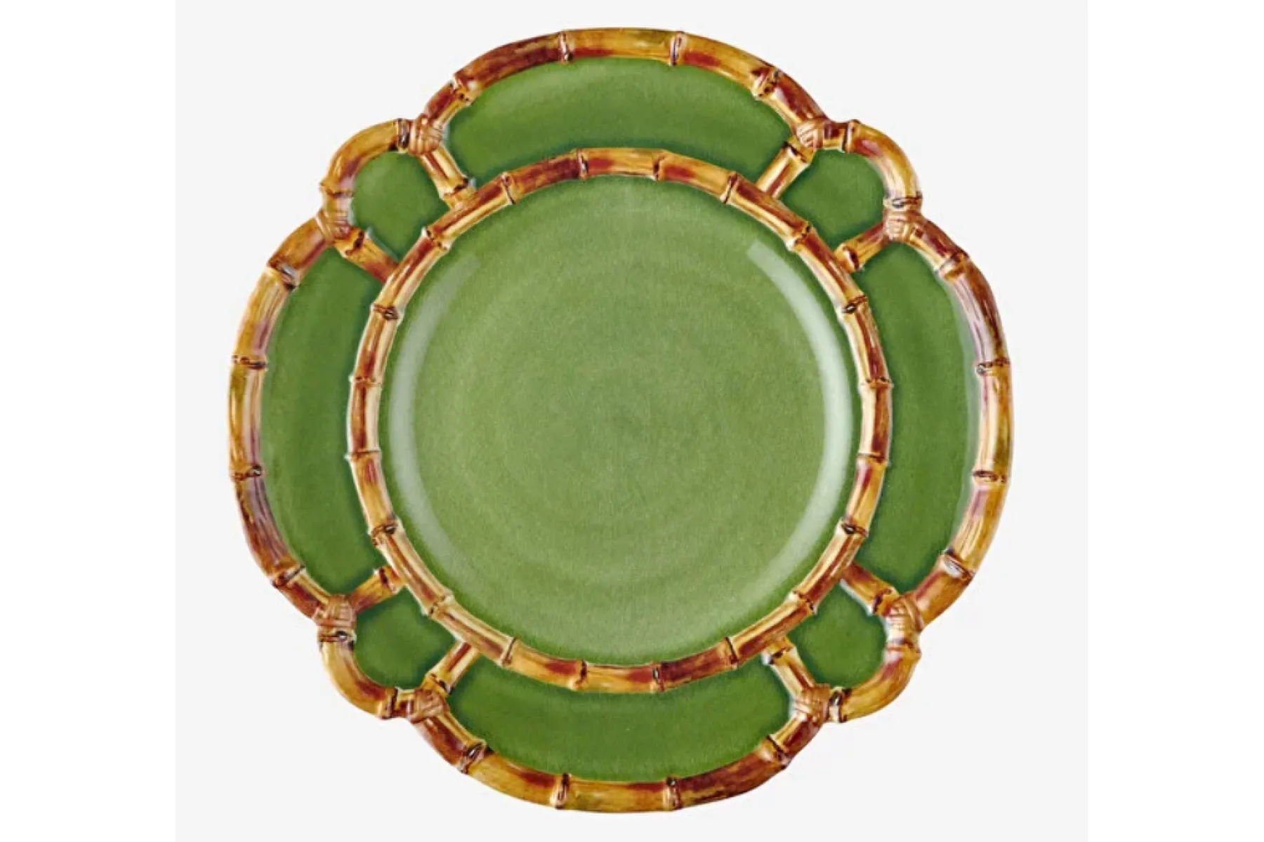Yeşil Melamin Yemek Tabağı 28 Cm Bambu Collection by Chiara Alessi