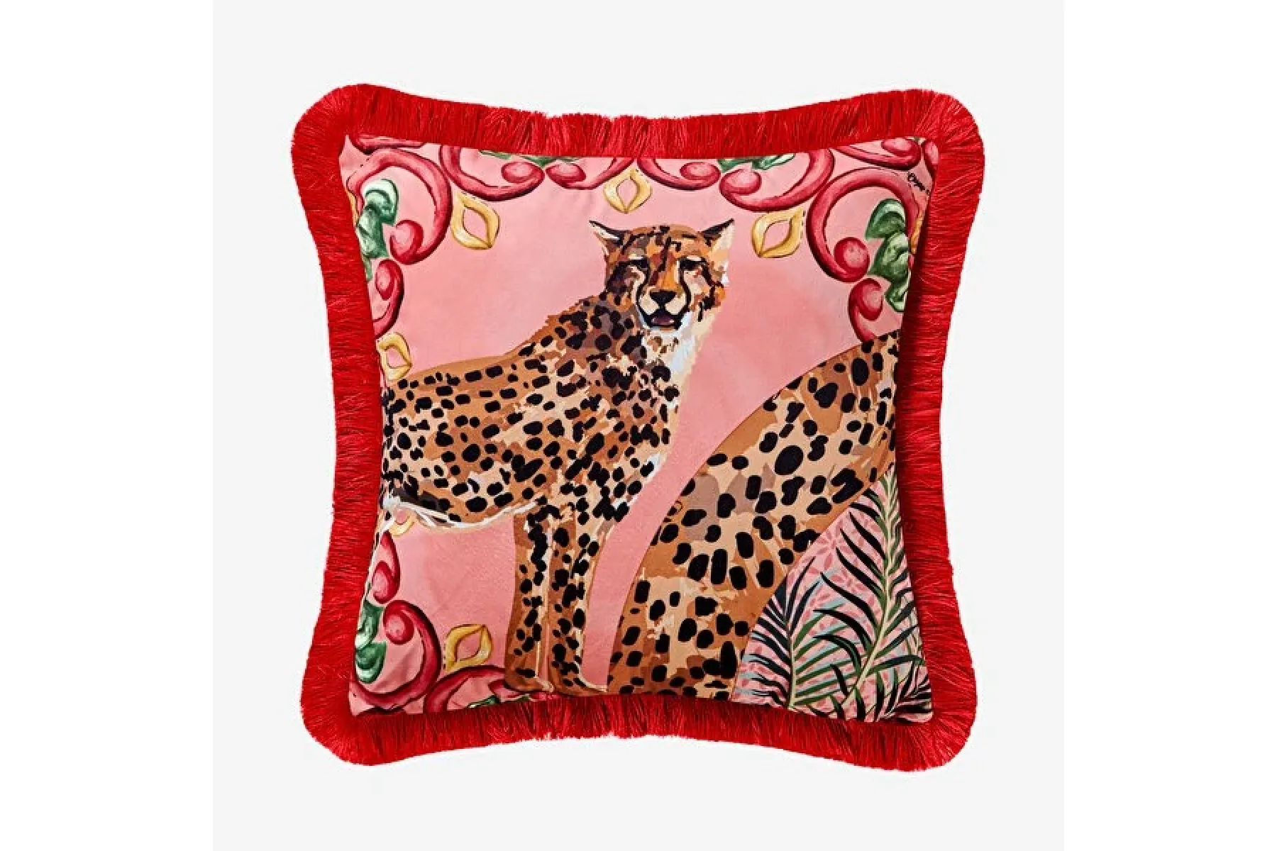 Pembe Kadife Dekoratif Yastık 43X43 Cm Il Giardino Collection by Chiara Alessi