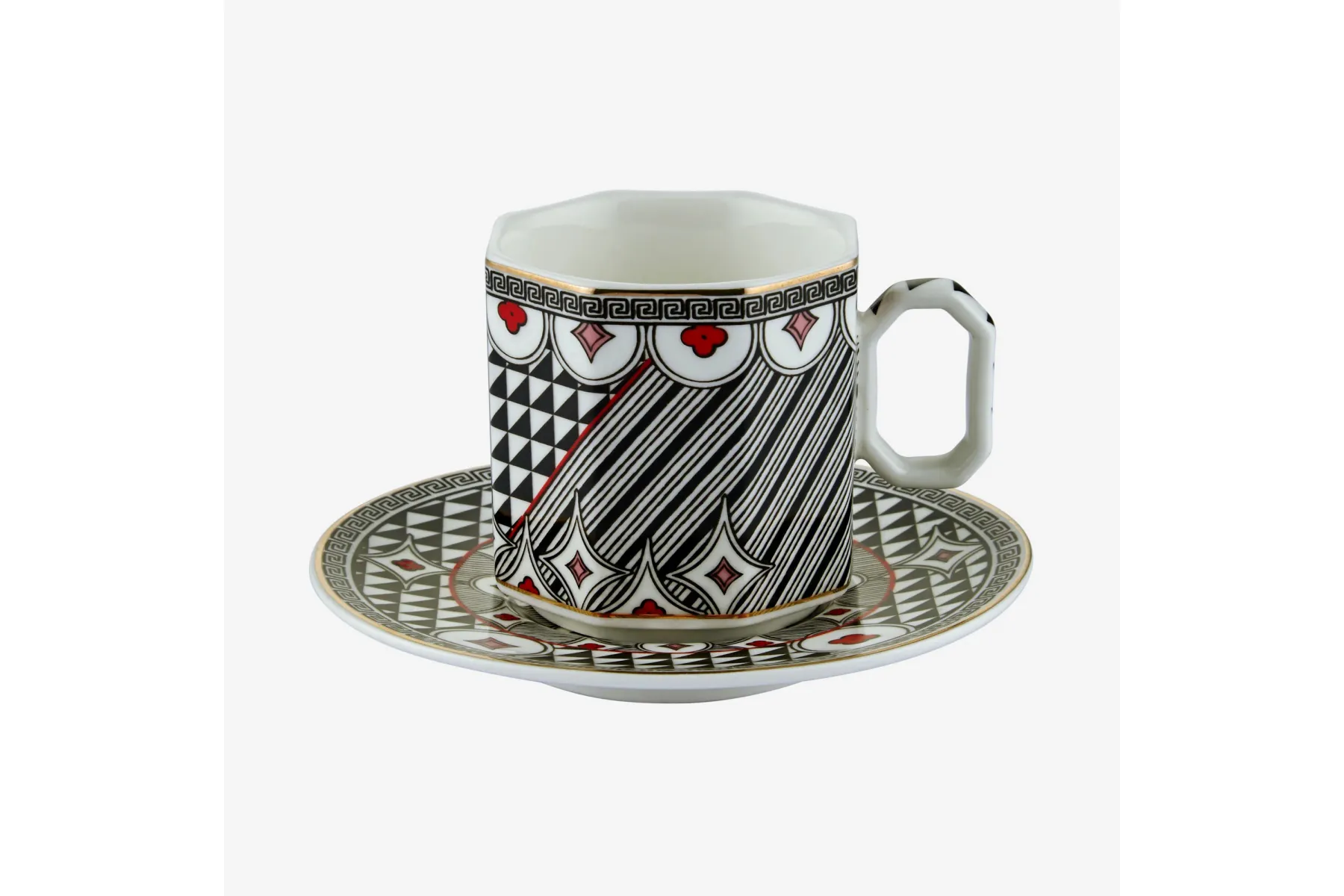 Siyah Porselen Kahve Fincan Seti 90 Ml Ravello Collection by Chiara Alessi