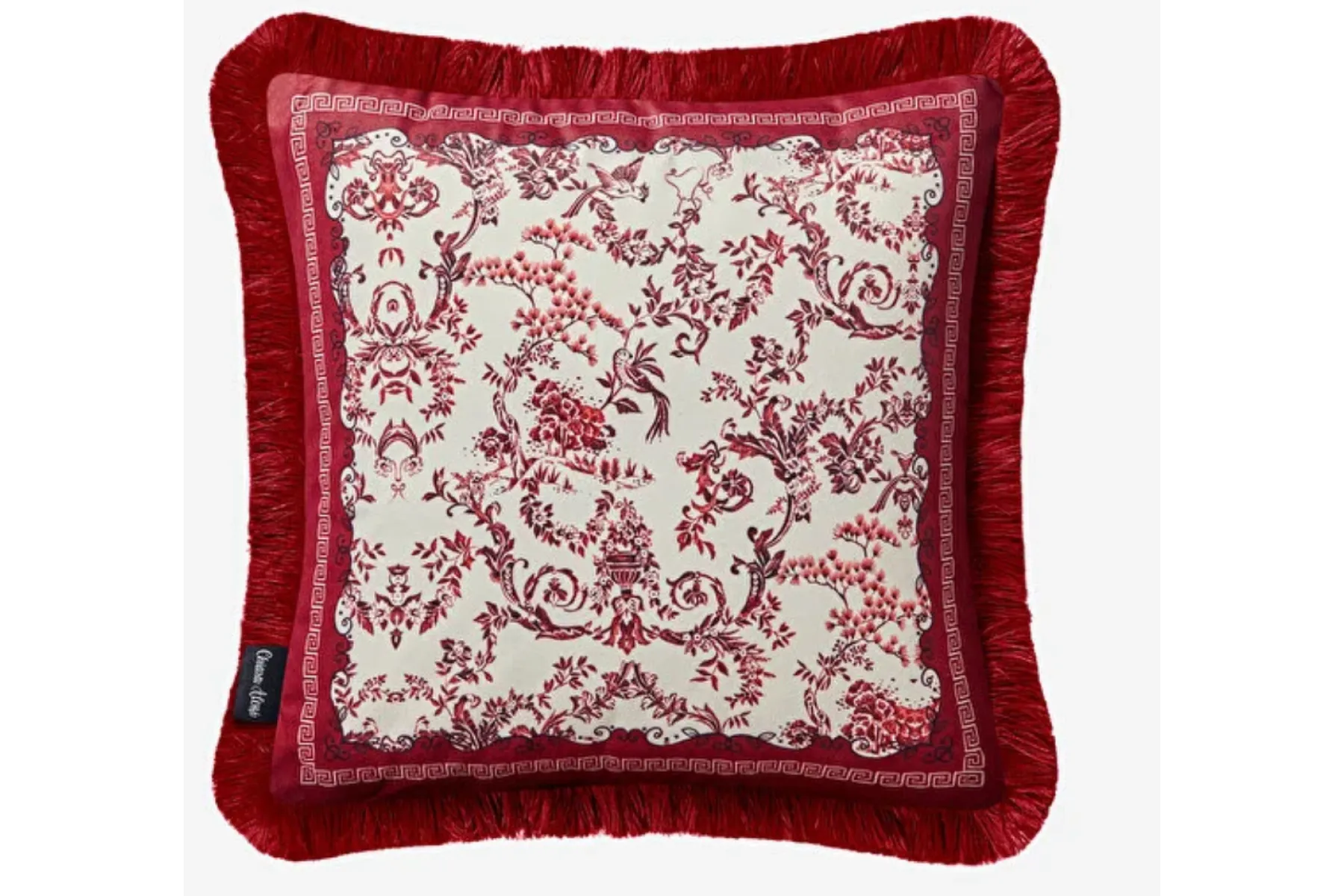 Kırmızı Kadife Dekoratif Yastık 45X45 Cm Carpe Diem Collection by Chiara Alessi