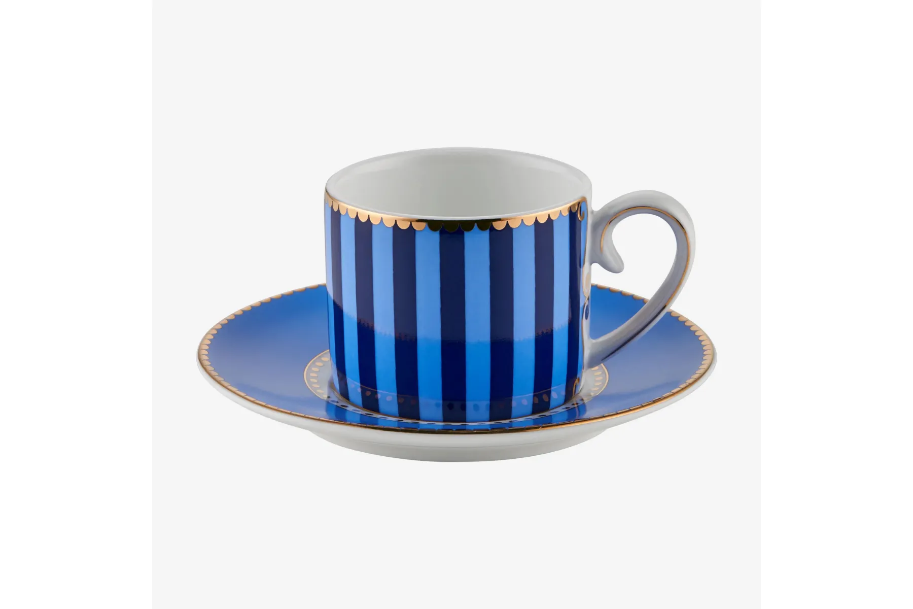 Mavi Çizgili Porselen Kahve Fincanı 90 Ml Love Birds Collection by Pip Studio