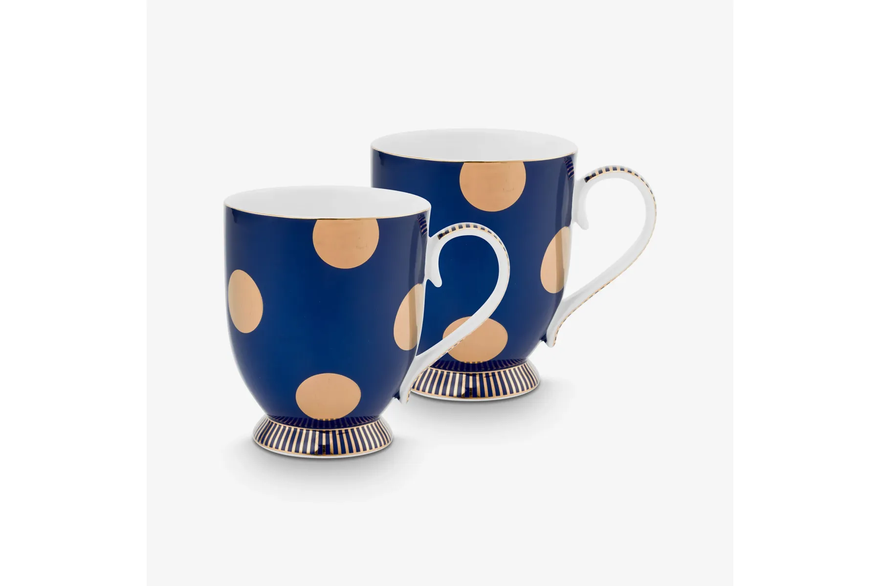 Lacivert Porselen Kupa Seti 380 Ml Dot Delight Collection by Pip Studio