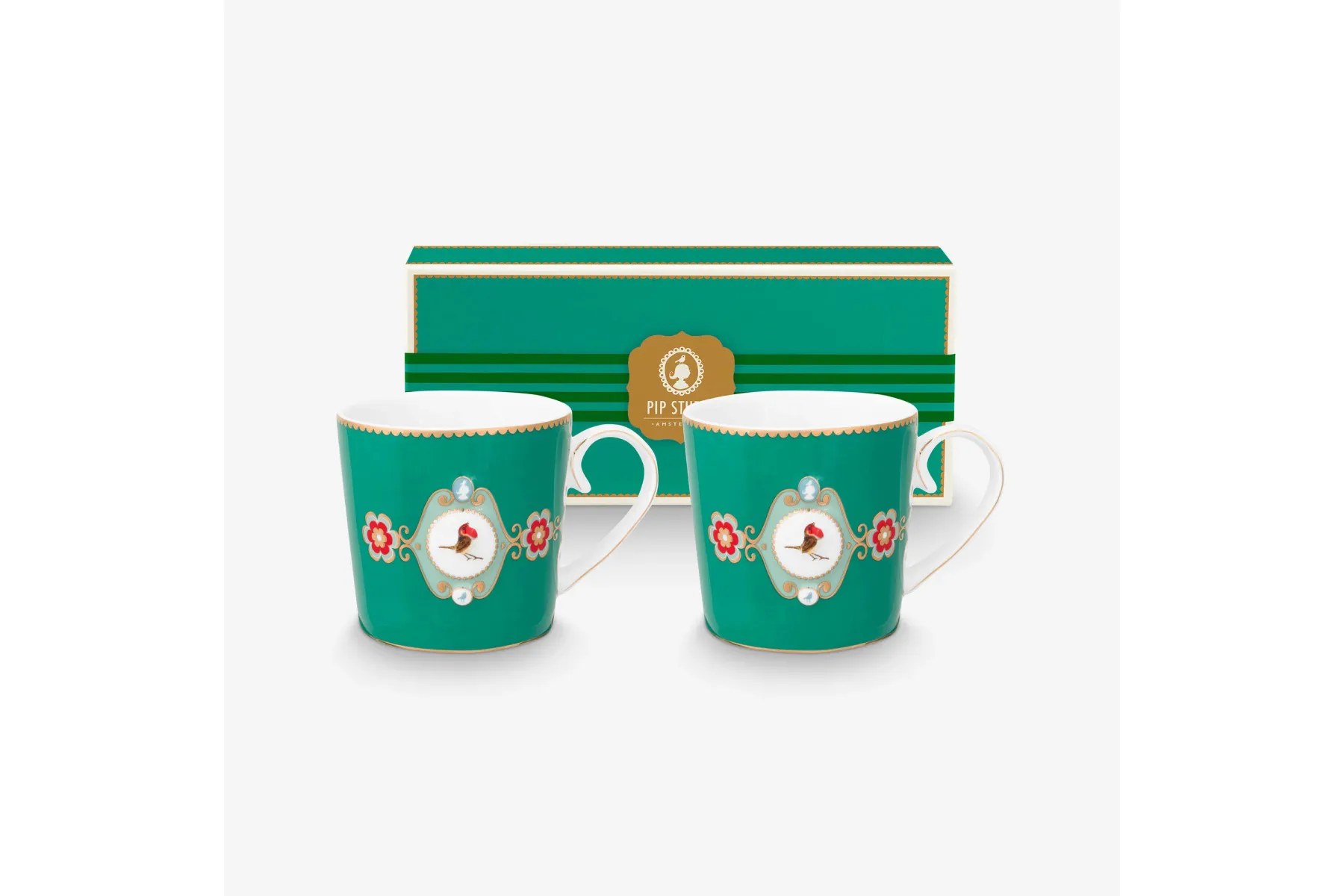 Pip Studio Yeşil Porselen Kupa Seti 250 ml