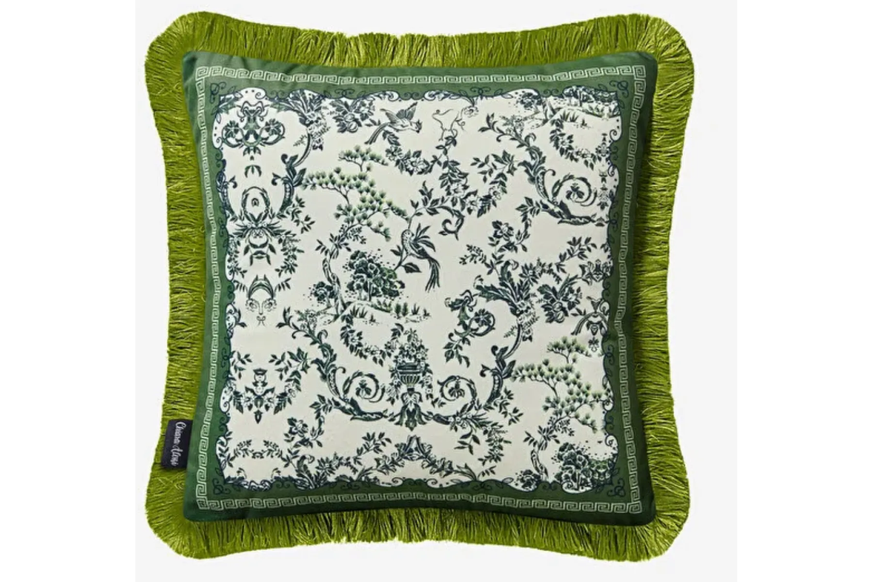 Yeşil Kadife Dekoratif Yastık 45X45 Cm Carpe Diem Collection by Chiara Alessi