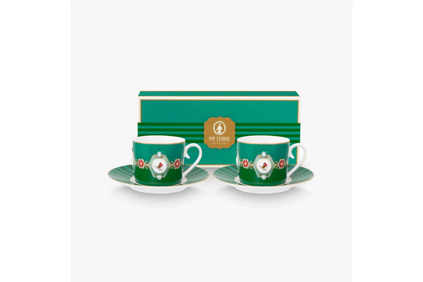 Pip Studio Yeşil Porselen Çay Fincan Seti 250 Ml