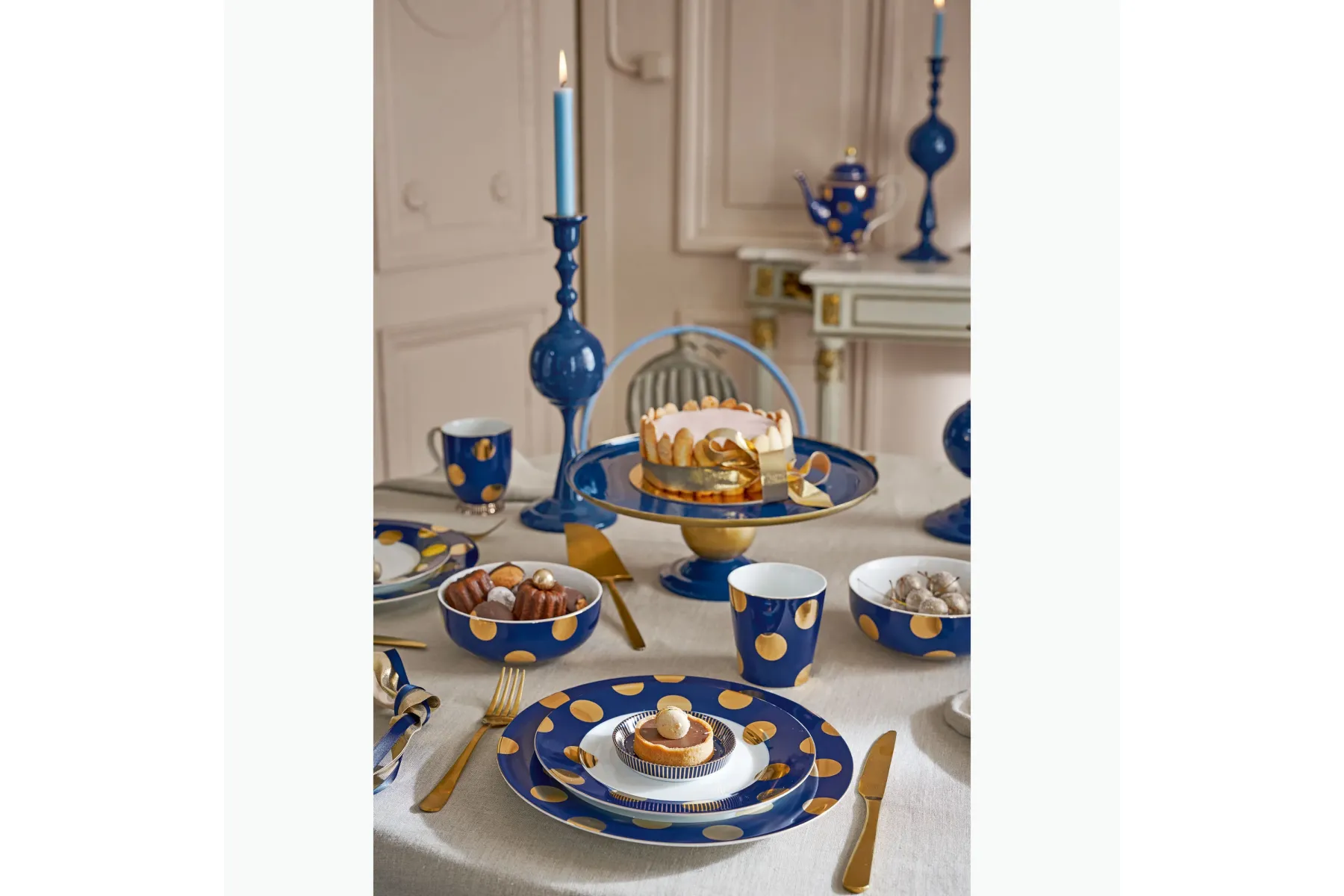 Lacivert Porselen Kahvaltı Tabağı 21 Cm Dot Delight Collection by Pip Studio