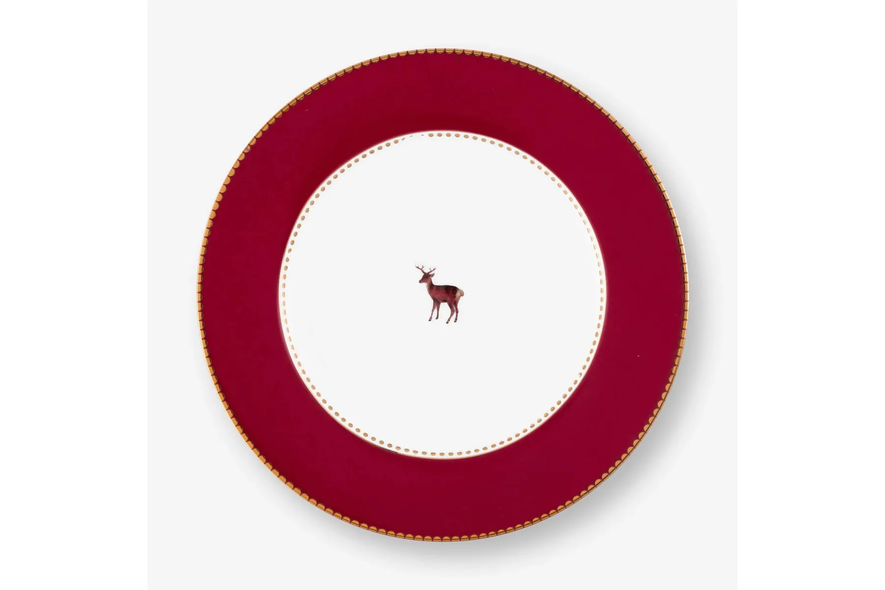 Kırmızı Porselen Pasta Tabağı 17 Cm Love Birds Collection by Pip StudioOO