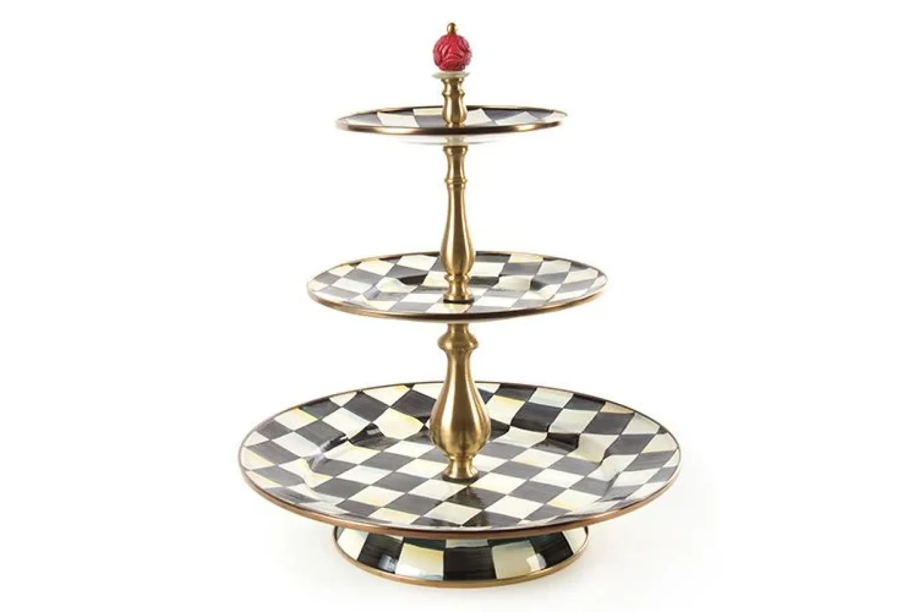 Courtly Check Enamel Three Tier Sweet Stand courtly-check-enamel-three-tier-sweet-stand