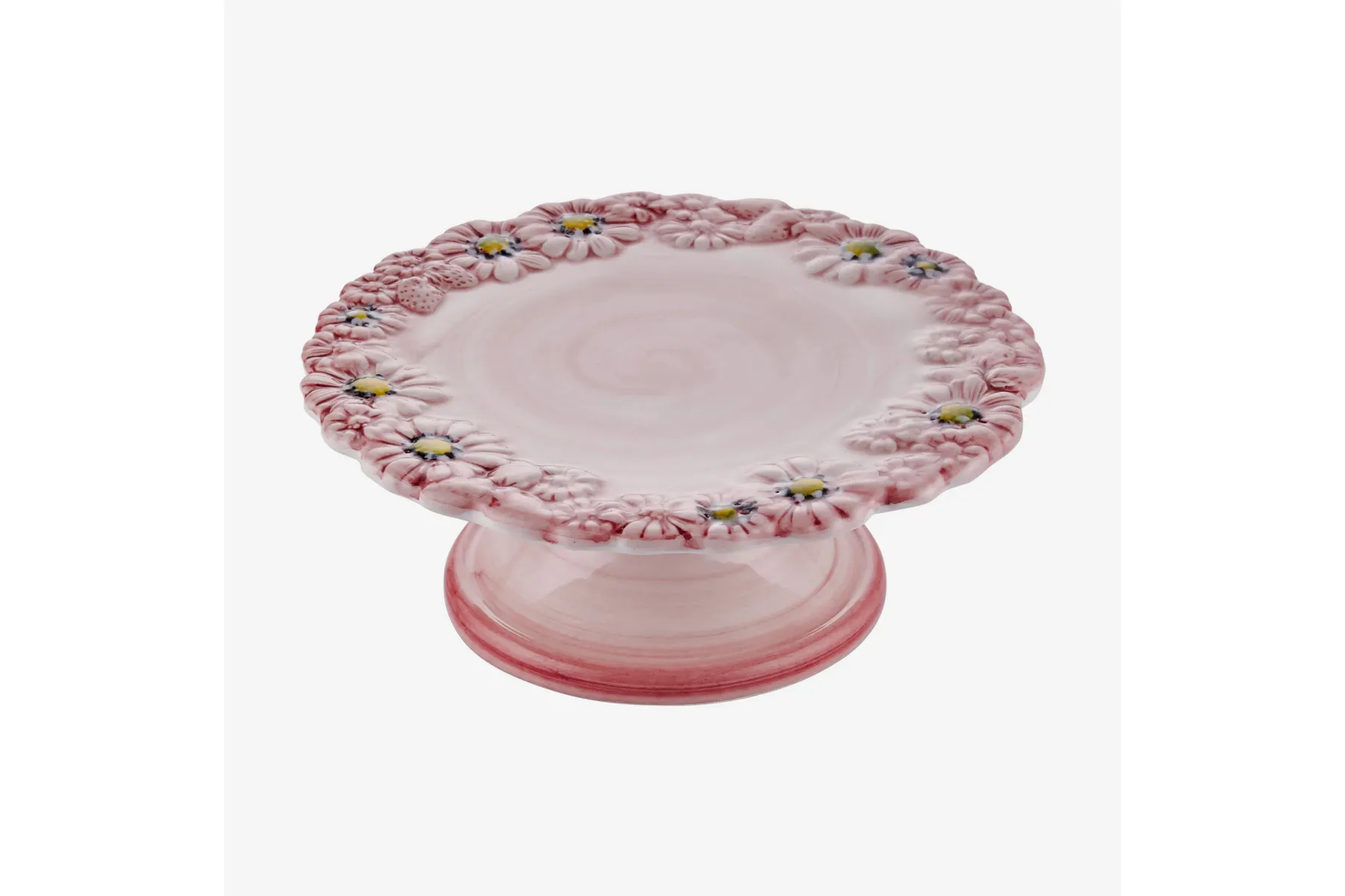 Pembe Seramik Kek Standı 36 Cm Camomilla Collection by Edelweiss Italy