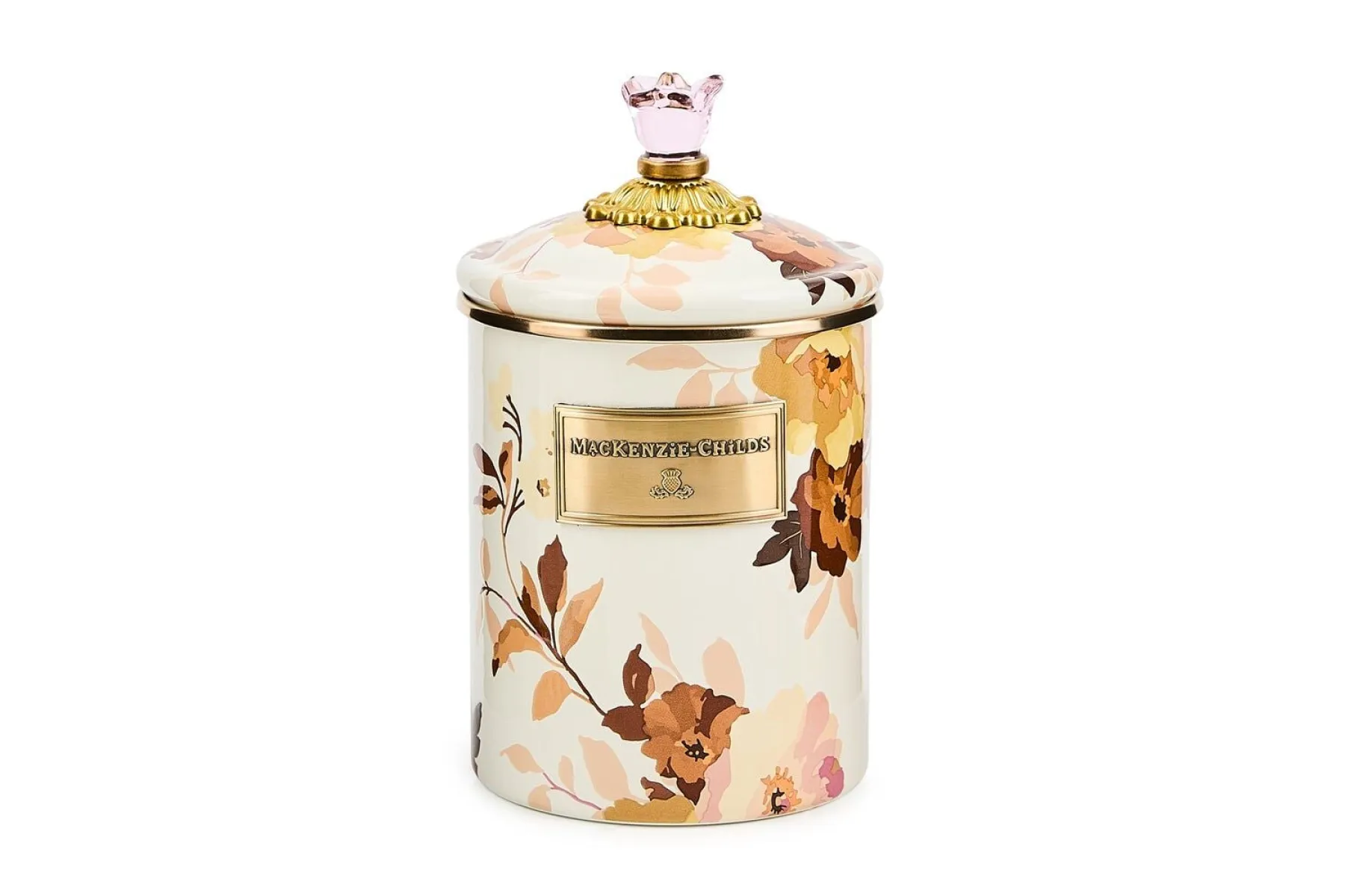 Wild Rose White Medium Canister