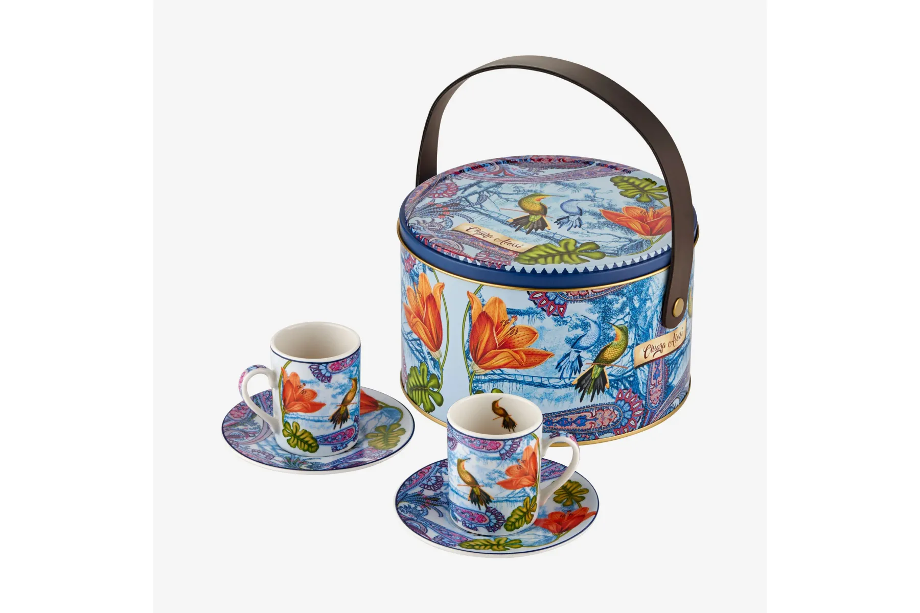 Mavi Porselen Kahve Fincan Seti 110 Ml Magic Garden Collection by Chiara Alessi