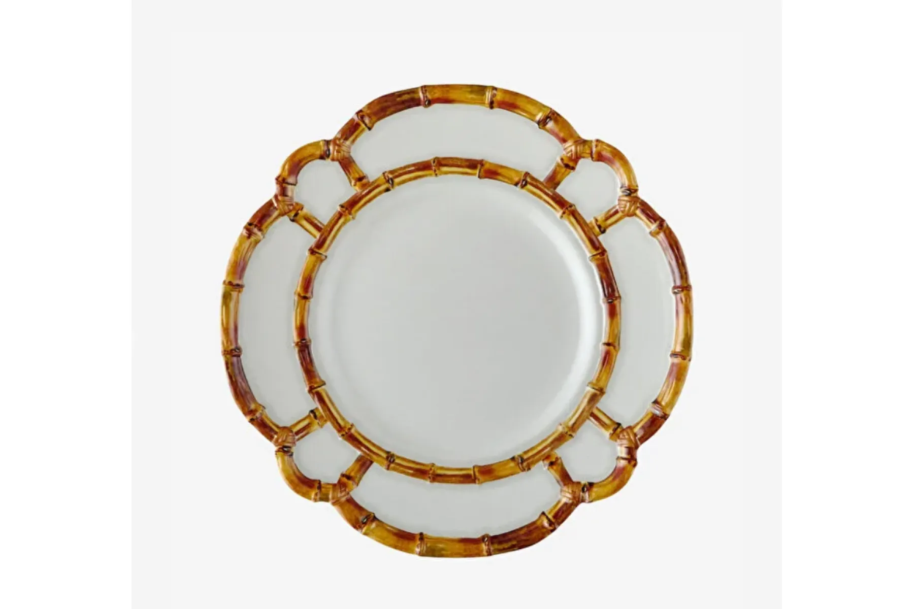 Beyaz Melamin Yemek Tabağı 28 Cm Bambu Collection by Chiara Alessi