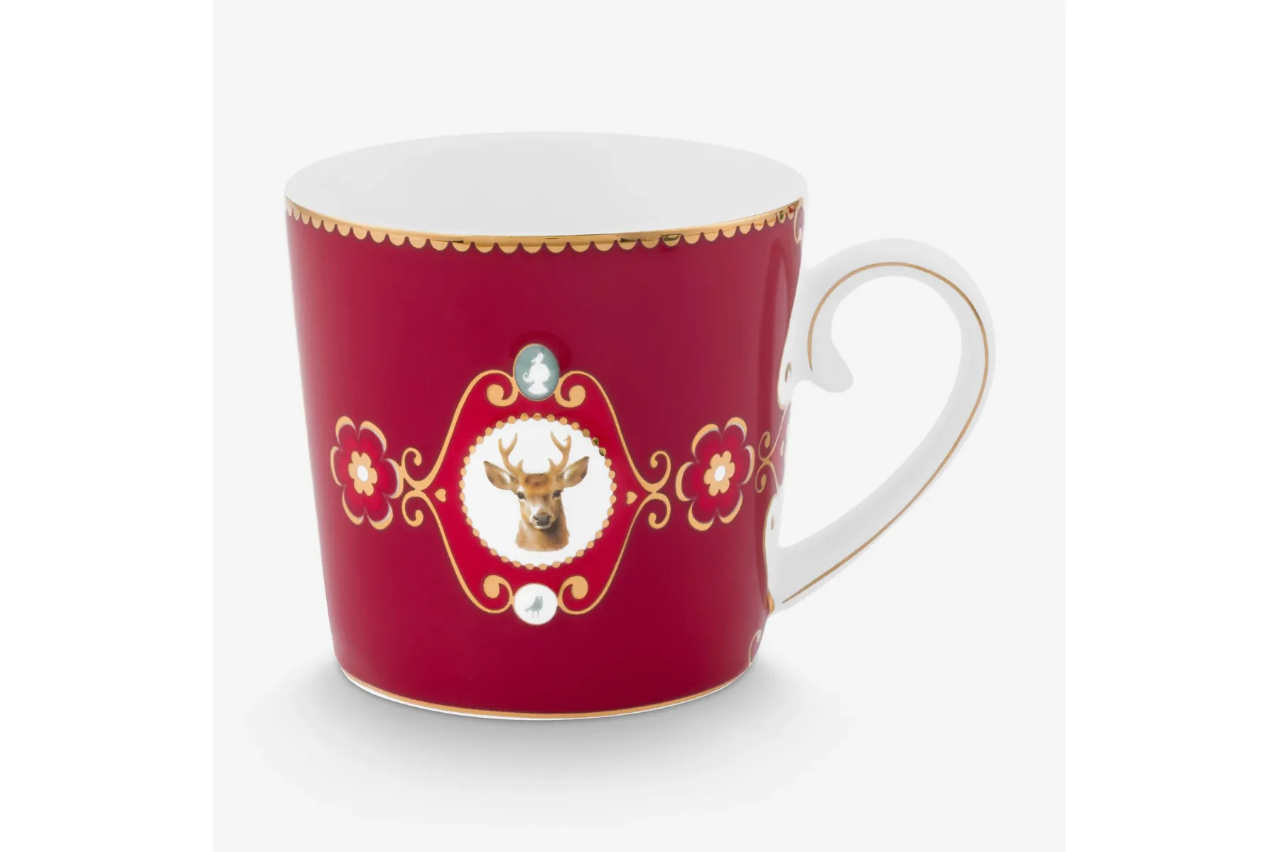 Kırmızı Porselen Kupa 150 Ml Love Birds Collection by Pip Studioo