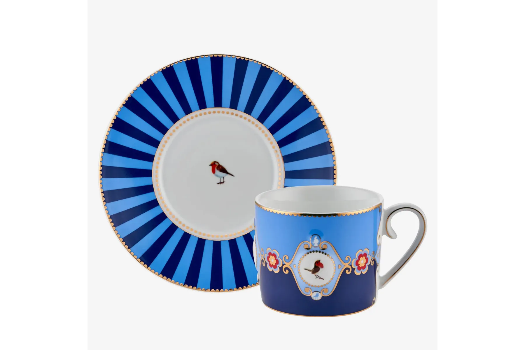 Mavi Porselen Çay Fincanı 200 Ml Love Birds Collection by Pip Studio