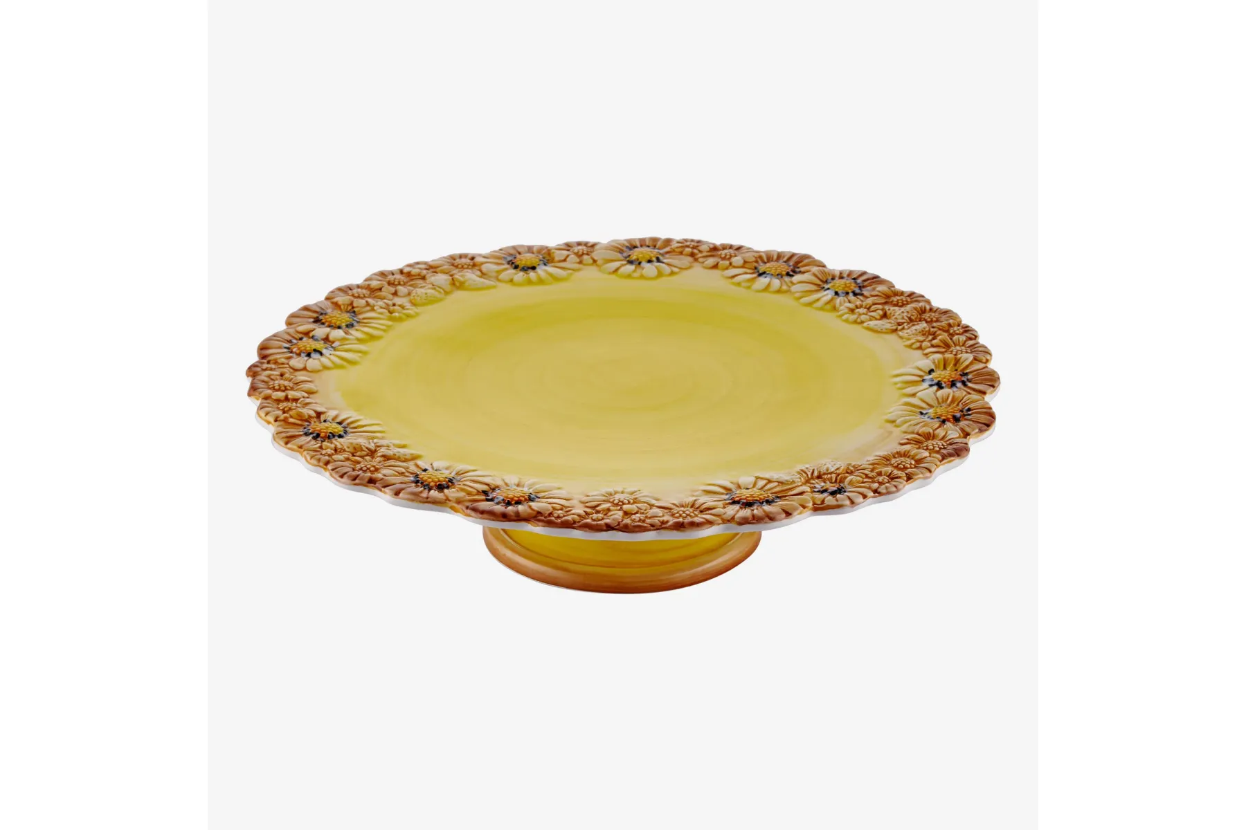 Sarı Seramik Kek Standı 36 Cm Camomilla Collection by Edelweiss Italy