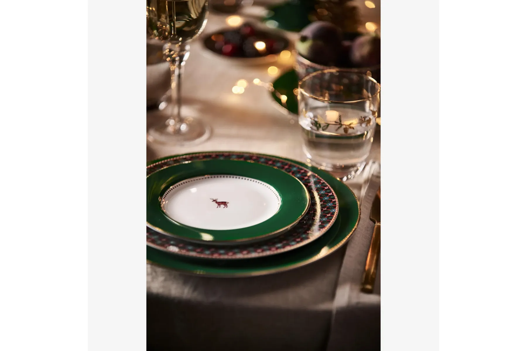 Yeşil Porselen Kahvaltı Tabağı 21 Cm Love Birds Collection by Pip Studiooo