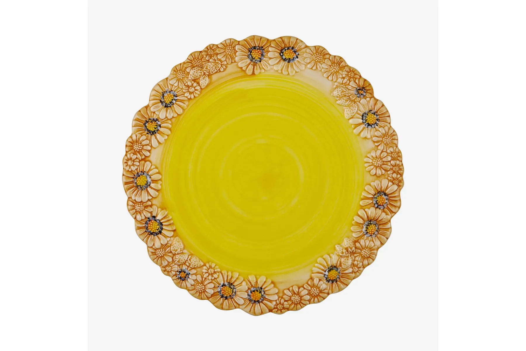 Sarı Seramik Servis Tabağı 36 Cm Camomilla Collection by Edelweiss Italy