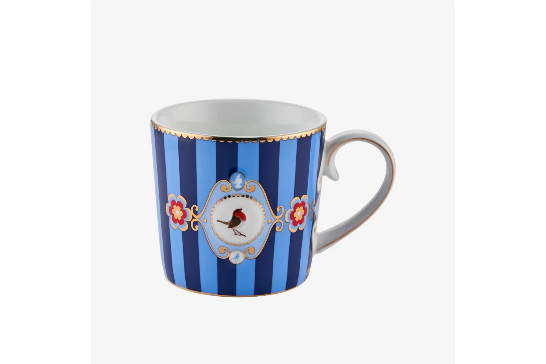Mavi Çizgili Porselen Kupa 150 Ml Love Birds Collection by Pip Studio