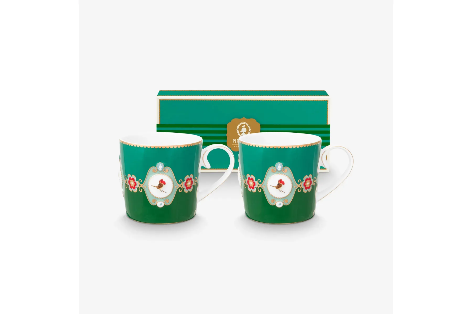 Pip Studio Yeşil Porselen Kupa Seti 150 Ml