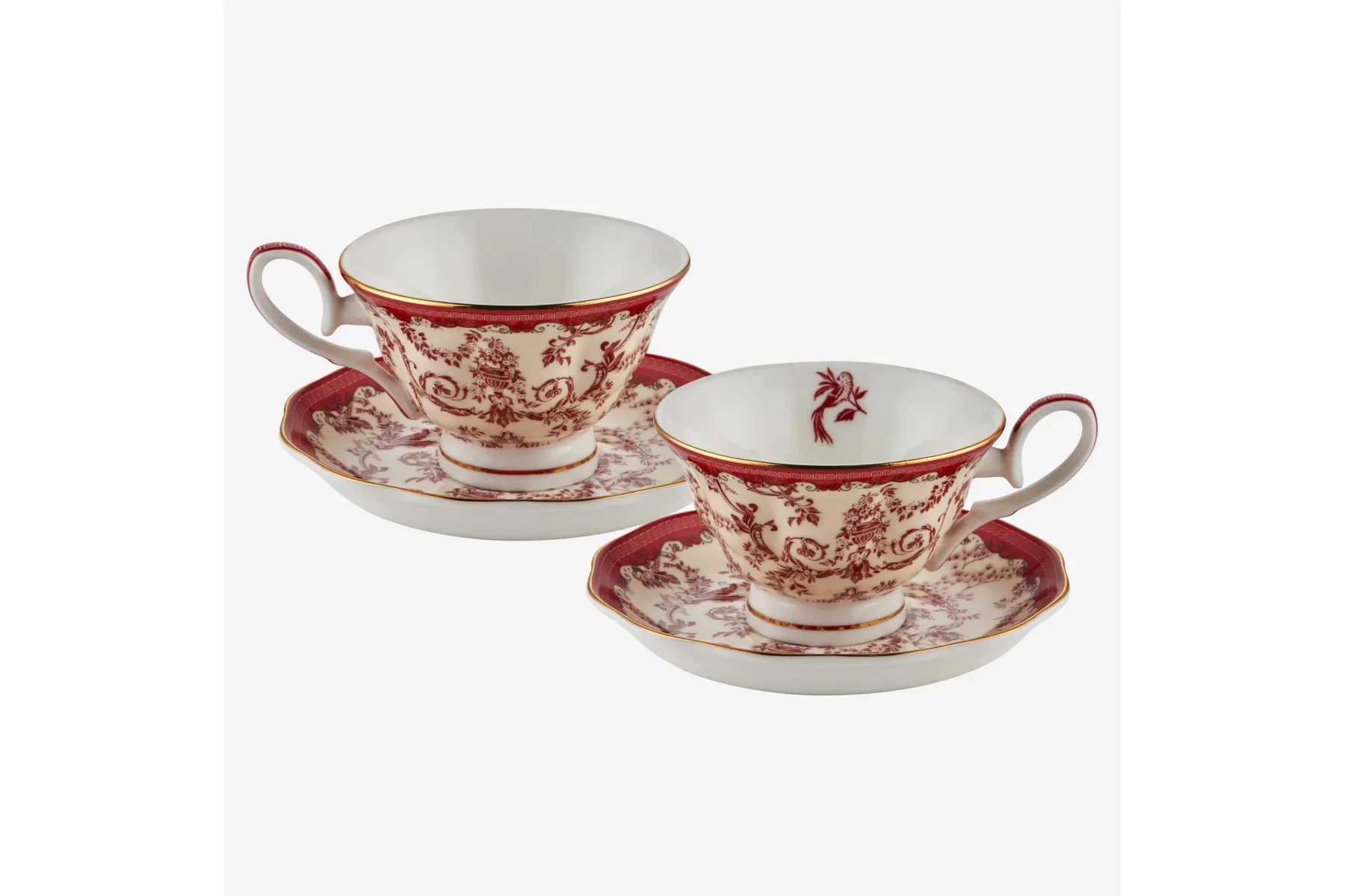 Chiara Alessi Kırmızı Porselen Kahve Fincan Seti 90 Ml