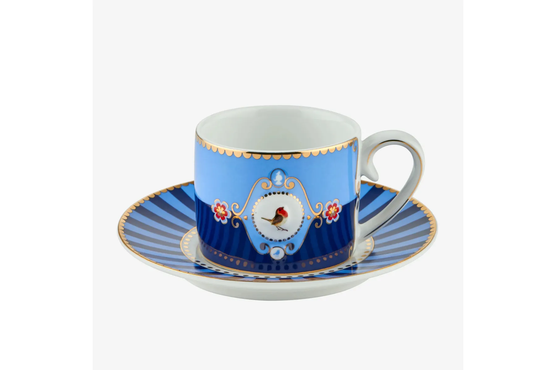 Mavi Porselen Kahve Fincanı 90 Ml Love Birds Collection by Pip Studio