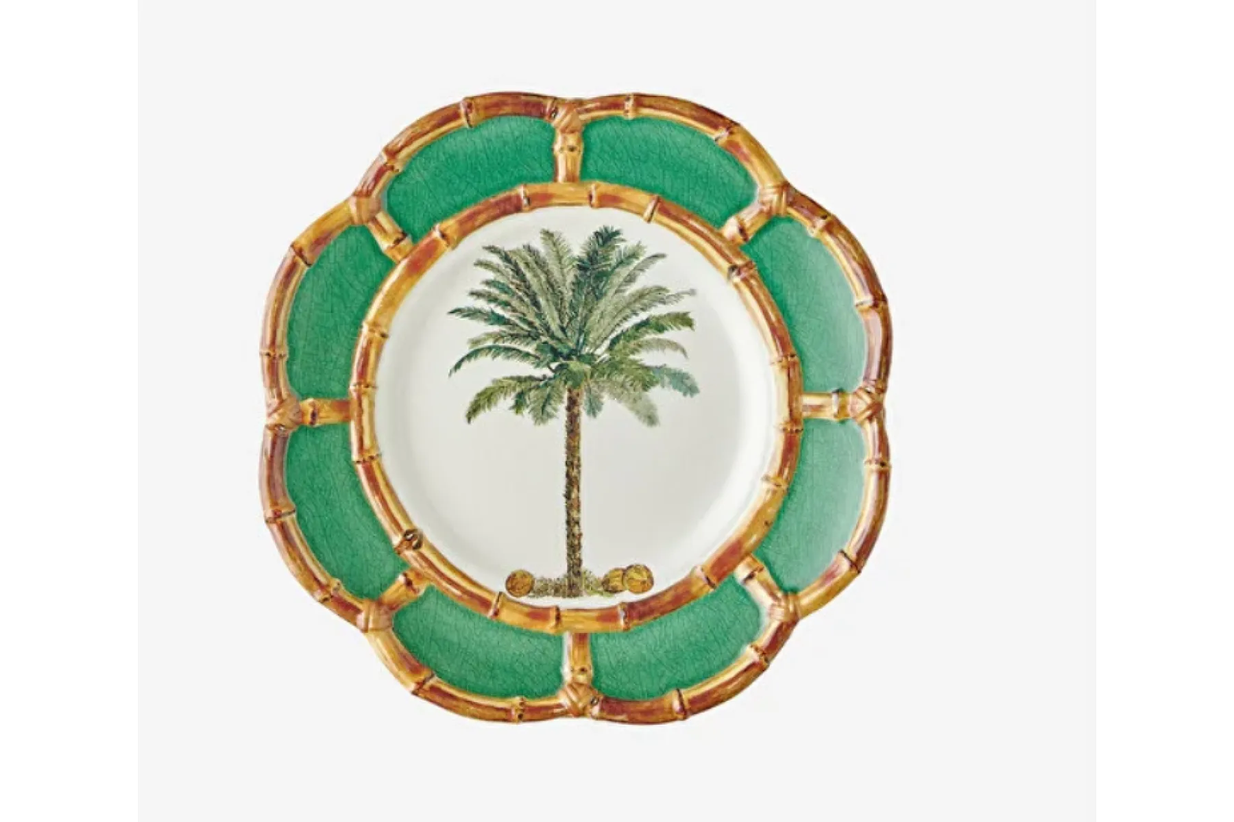 Yeşil Beyaz Melamin Kahvaltı Tabağı 23 Cm Bambu Collection by Chiara Alessi