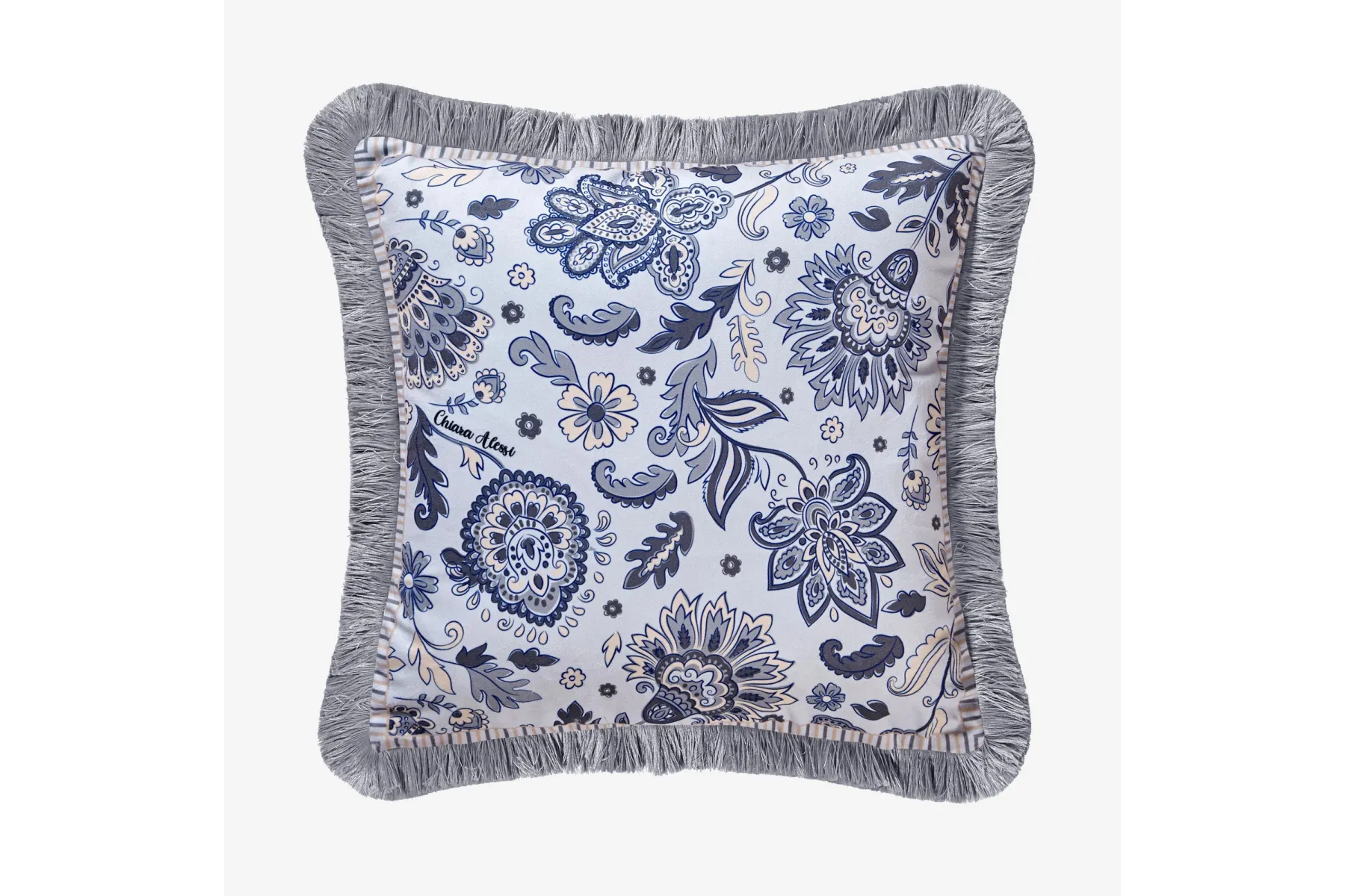 Bej Kadife Dekoratif Yastık 45X45 Cm Lily Collection by Chiara Alessi