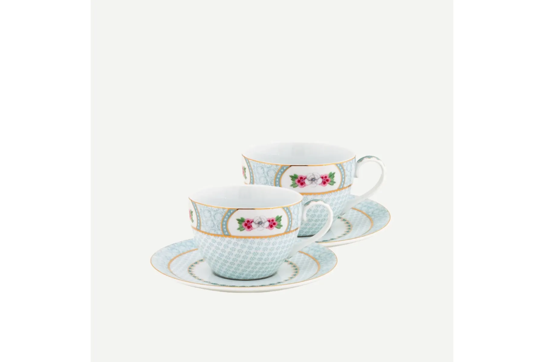 Beyaz Porselen Çay Fincan Seti 280 ml Blushing Birds Collection by Pip Studio