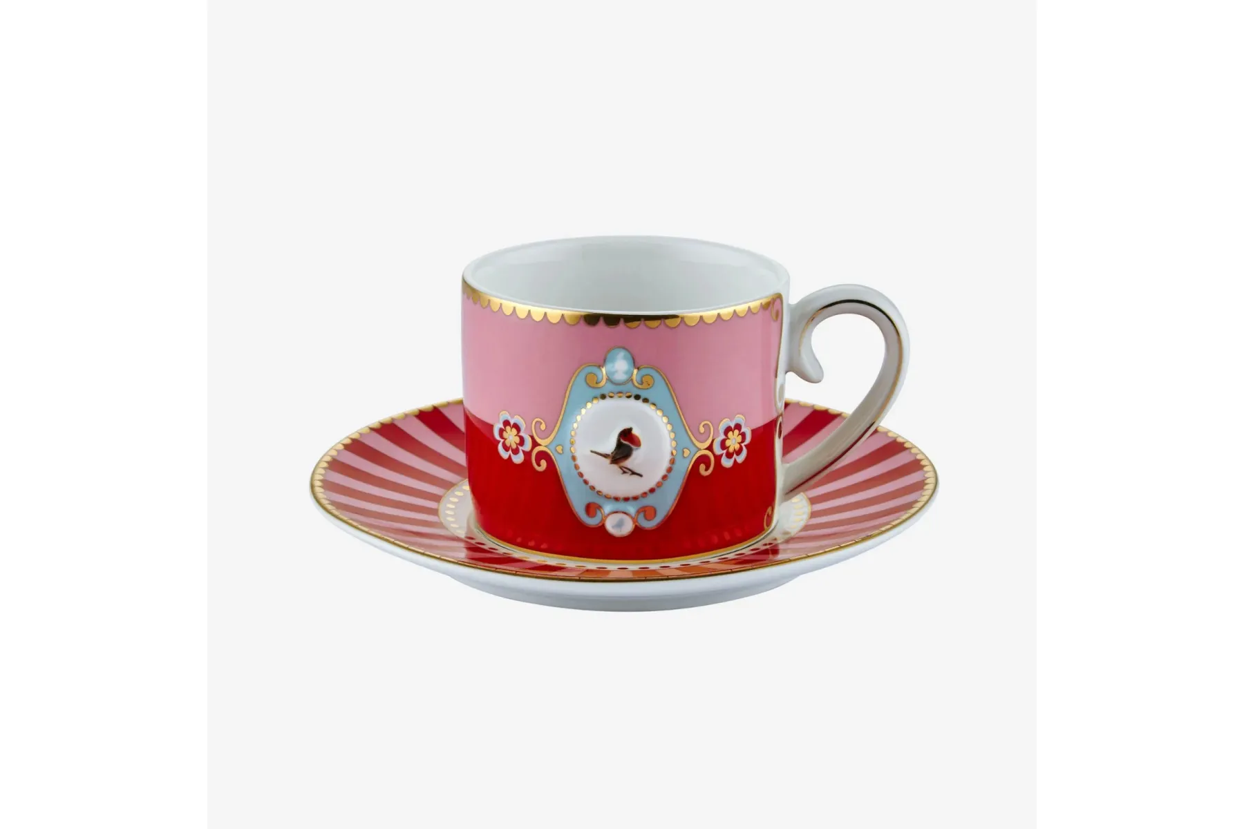 Kırmızı Porselen Kahve Fincanı 125 Ml Love Birds Collection by Pip Studio