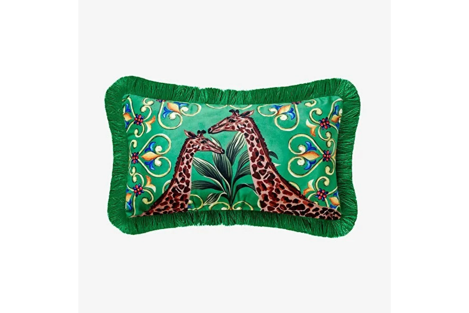 Yeşil Kadife Dekoratif Yastık 30X50 Cm Il Giardino Collection by Chiara Alessi