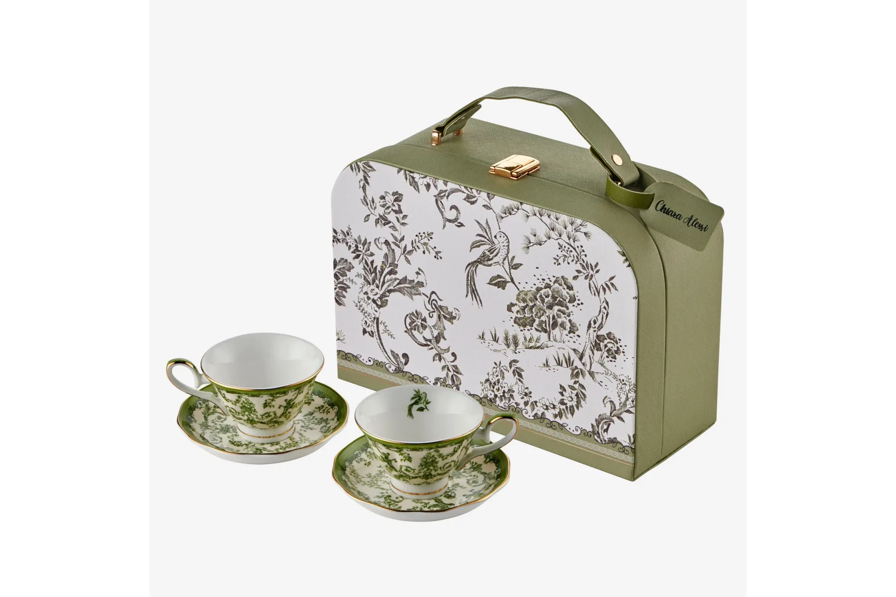 Chiara Alessi Yeşil Porselen Kahve Fincan Seti 90 Ml