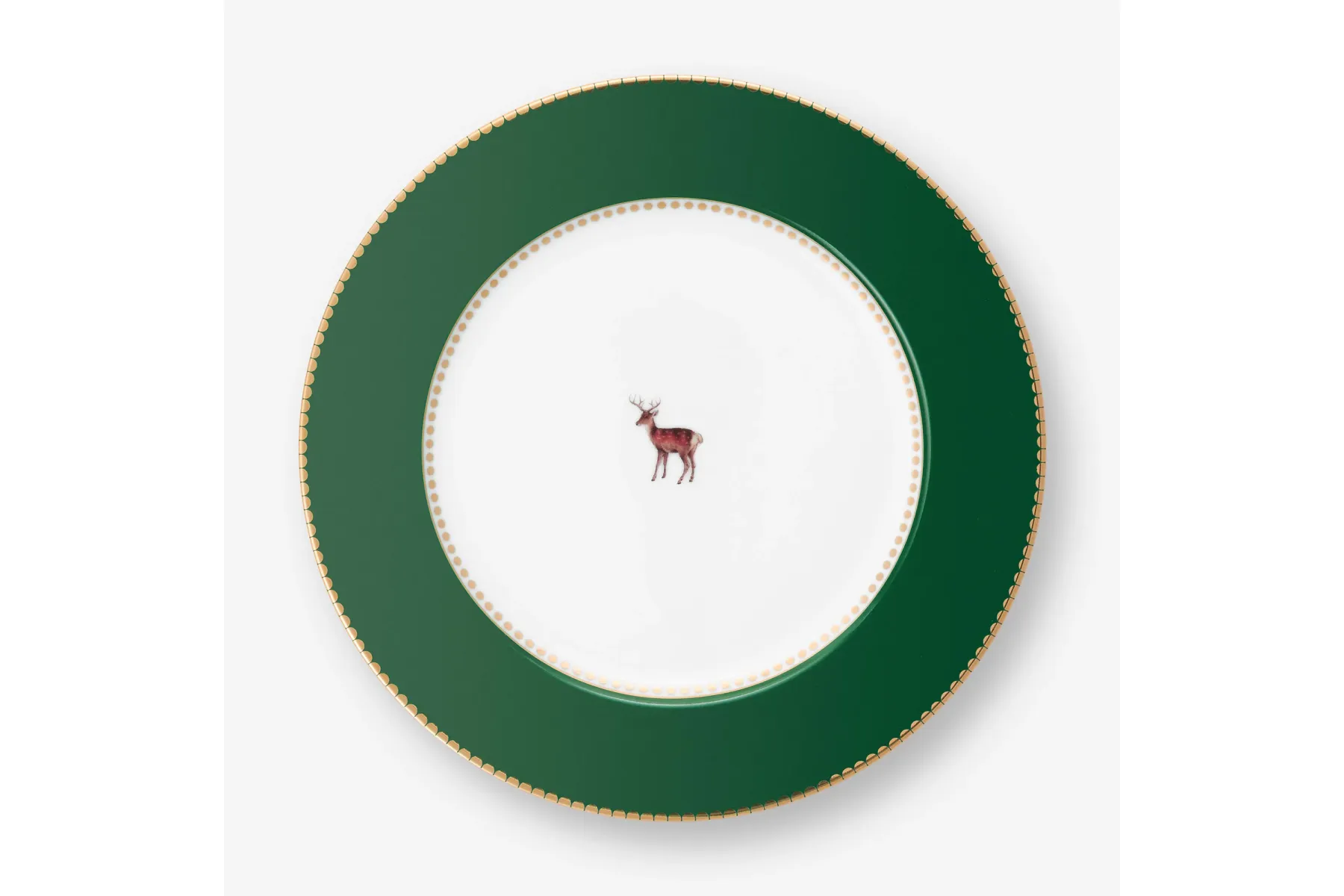 Yeşil Porselen Kahvaltı Tabağı 21 Cm Love Birds Collection by Pip Studiooo