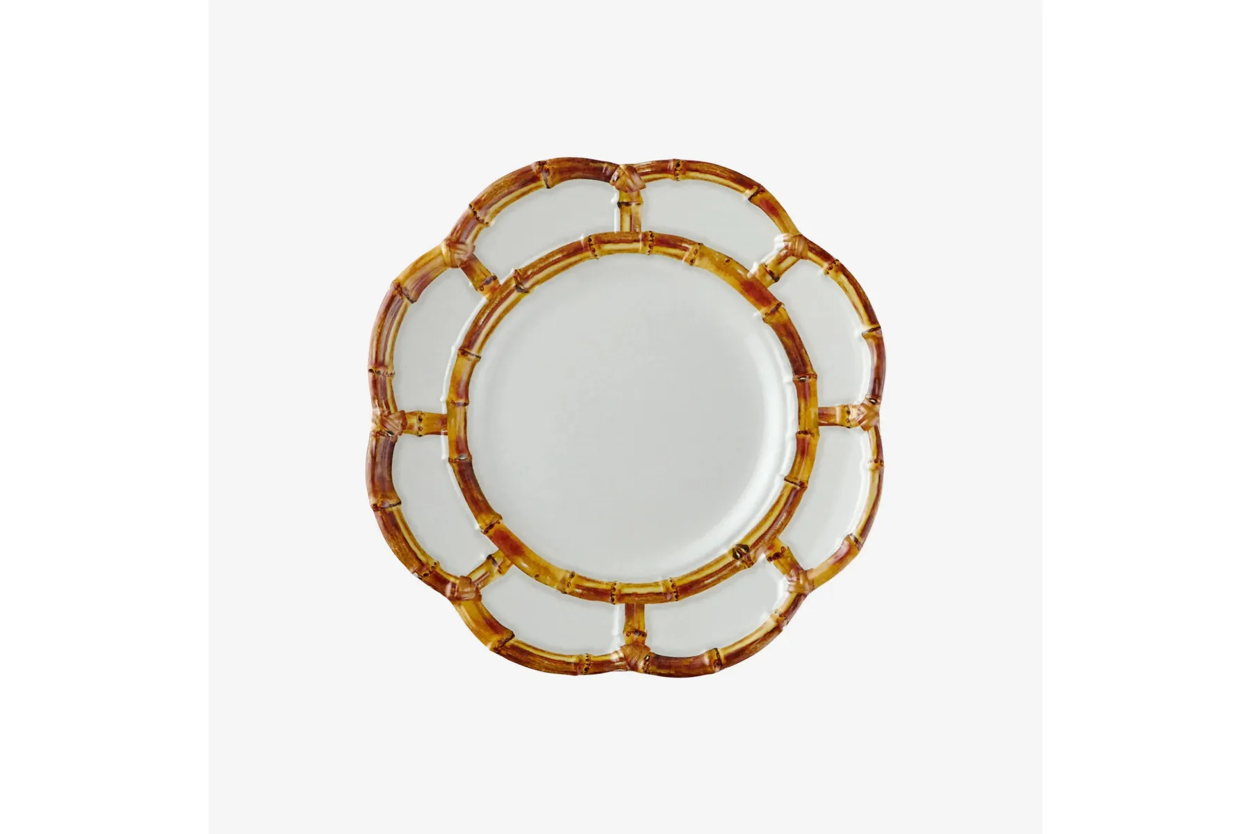 Beyaz Melamin Kahvaltı Tabağı 23 Cm Bambu Collection by Chiara Alessiiii